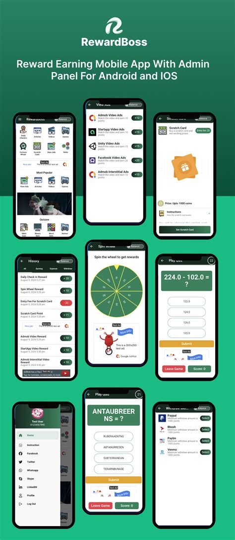 Flutter Earning App With AI Generated Quiz and Admin Panel.